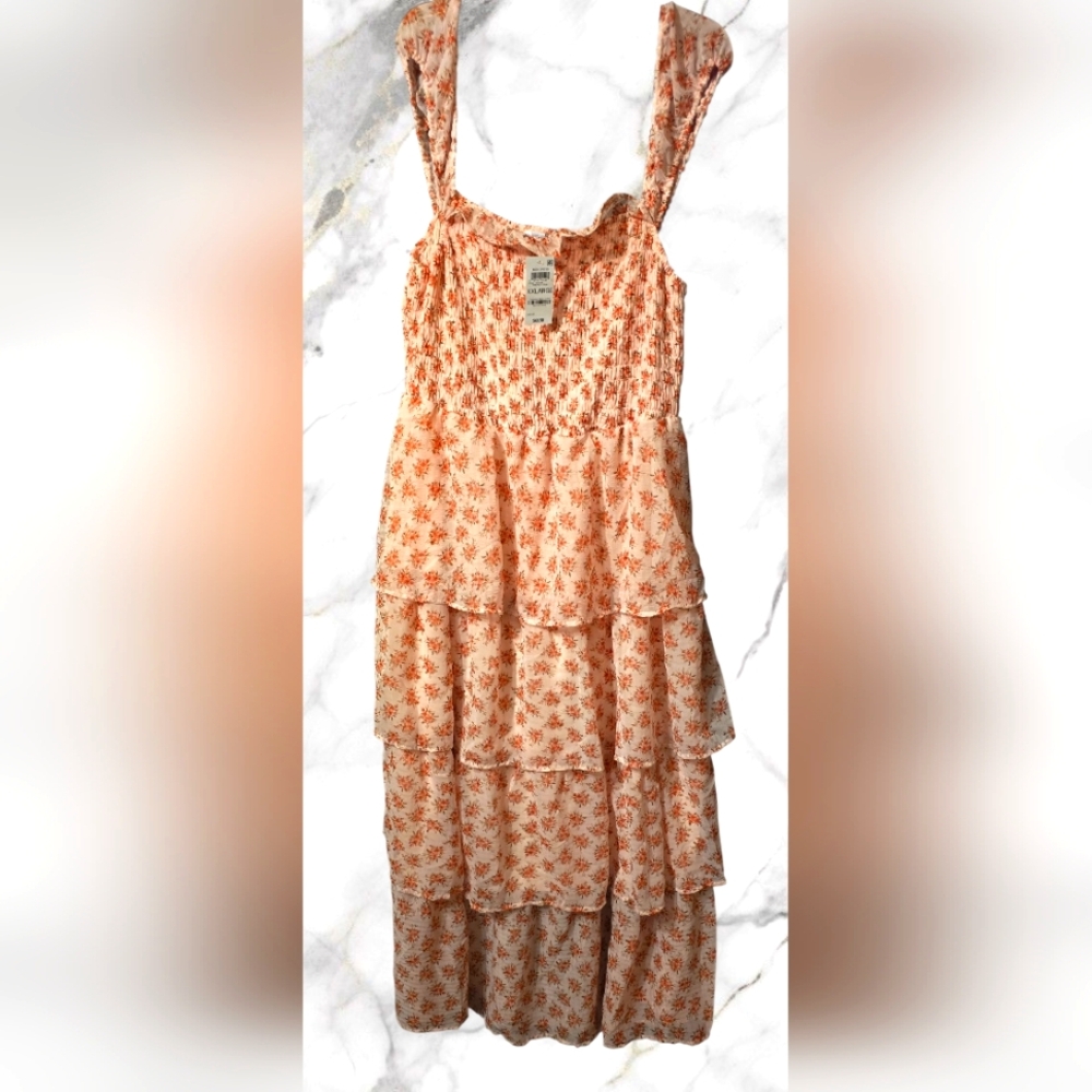 Bohemian Floral Tiered Maxi Dress DB1